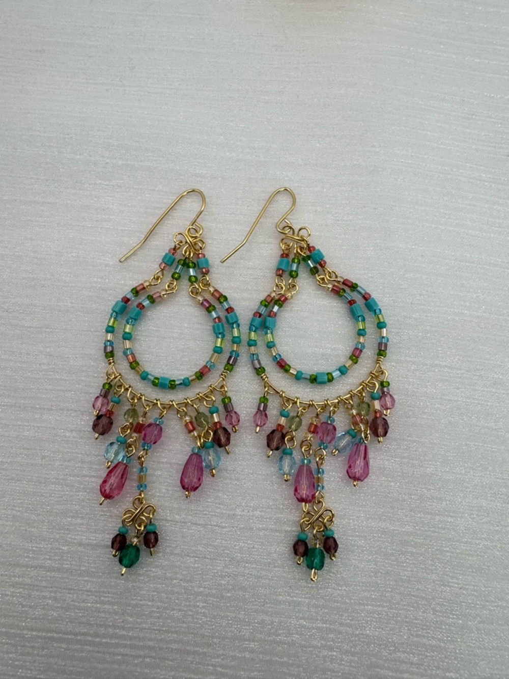 Menorca Gem Chandelier Earrings - Picture 3 of 3